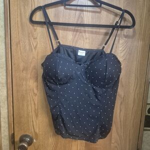 No Boundaries Black Polka Dot Bustier Cami.   Box 37